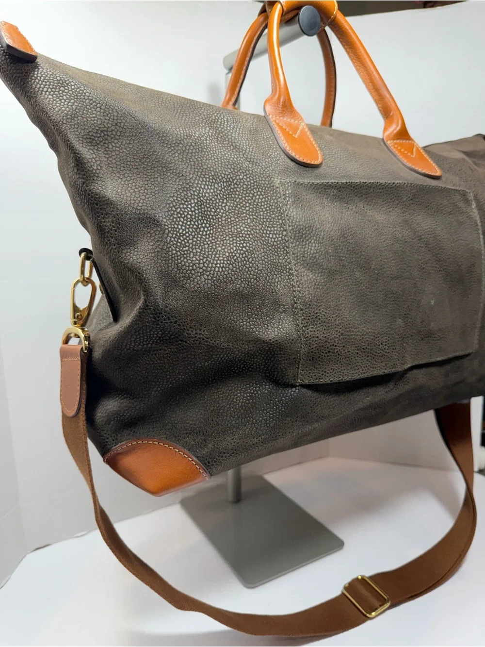 BRIC’S Leather-Trim Olive Canvas Weekender Bag - Men